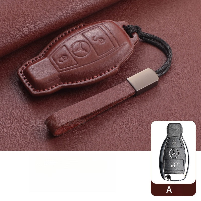 Mercedes-Benz E300L GLC GLE Leather Key Case(#mb405)