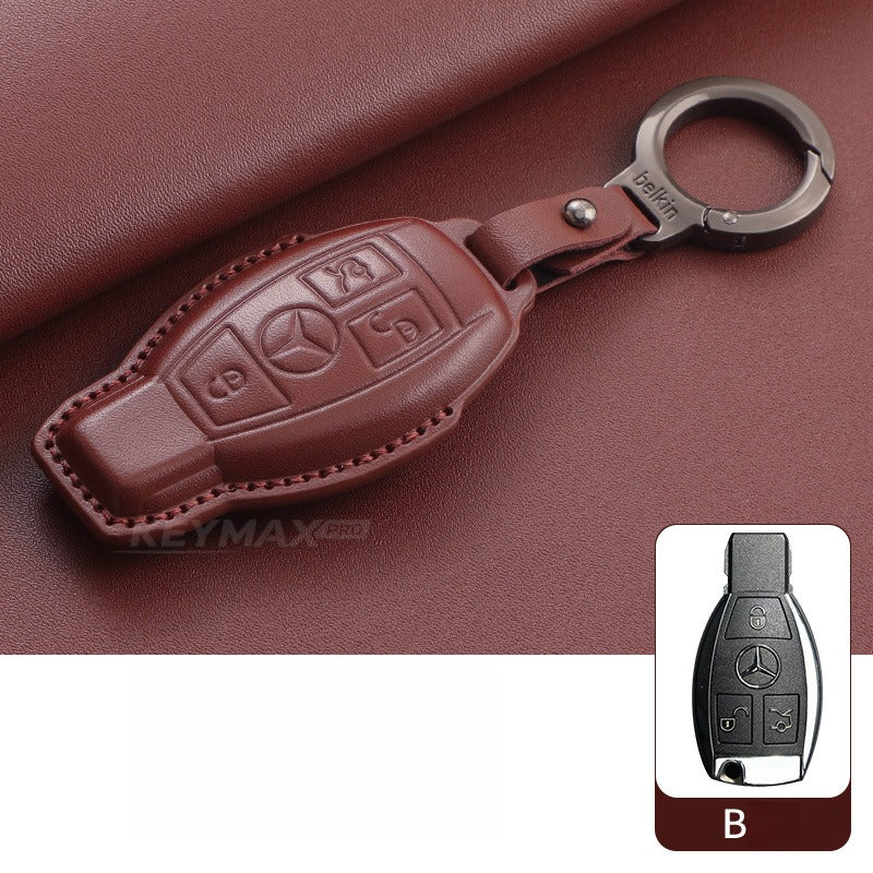 Mercedes-Benz E300L GLC GLE Leather Key Case(#mb405)