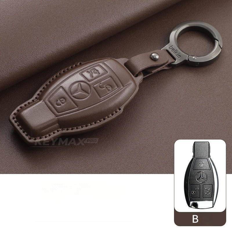 Mercedes-Benz E300L GLC GLE Leather Key Case(#mb405)