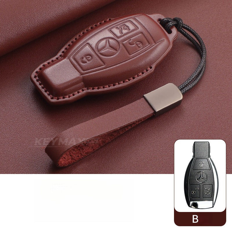 Mercedes-Benz E300L GLC GLE Leather Key Case(#mb405)
