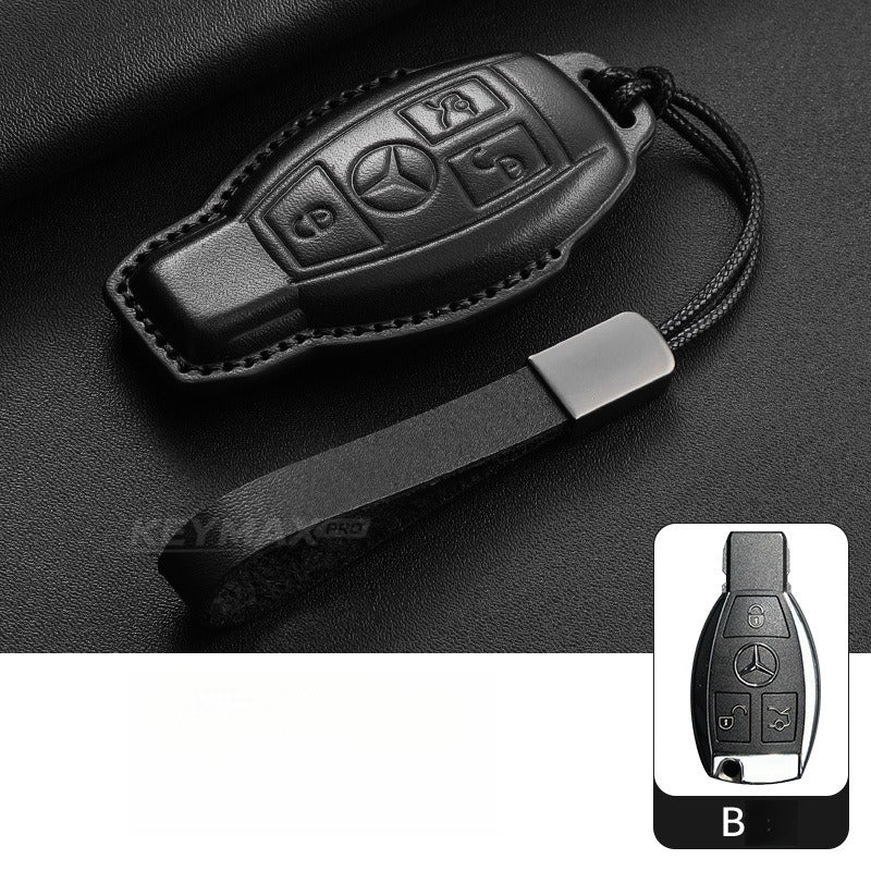 Mercedes-Benz E300L GLC GLE Leather Key Case(#mb405)