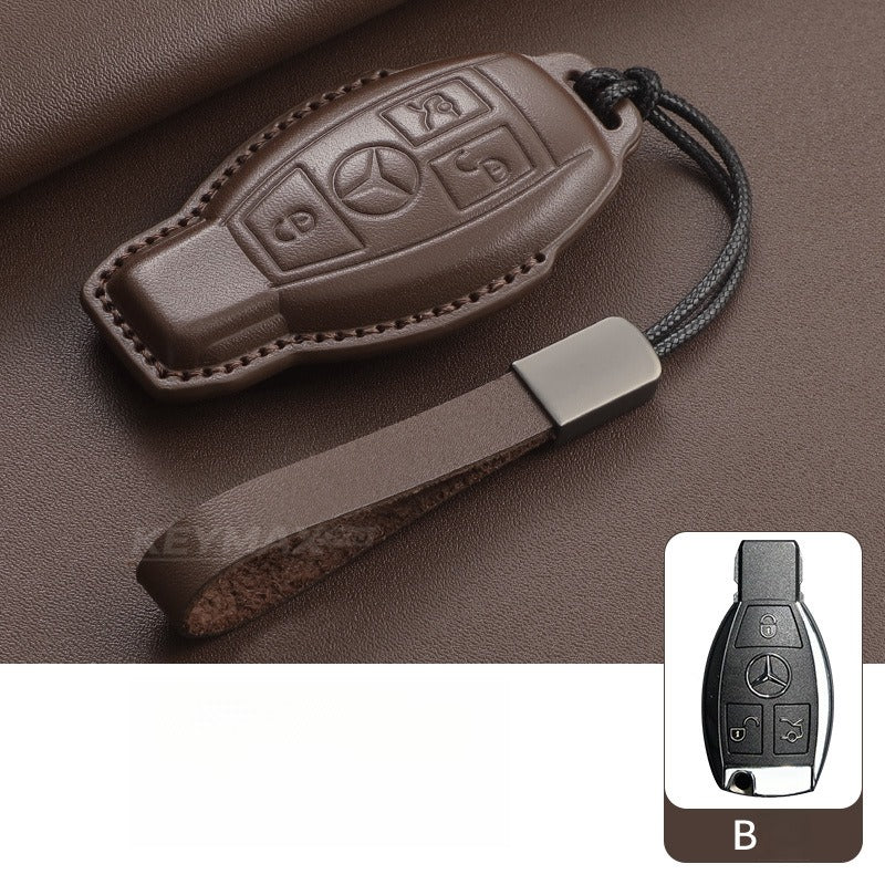 Mercedes-Benz E300L GLC GLE Leather Key Case(#mb405)