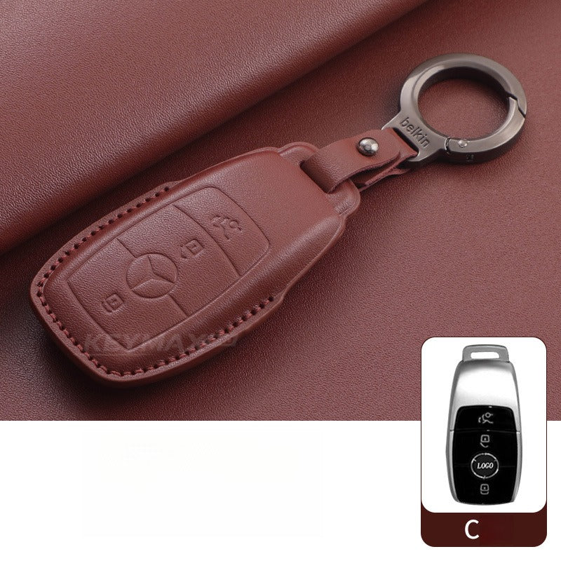 Mercedes-Benz E300L GLC GLE Leather Key Case(#mb405)