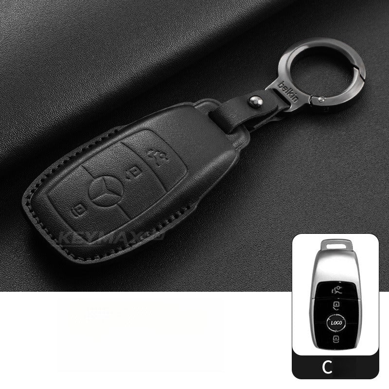 Mercedes-Benz E300L GLC GLE Leather Key Case(#mb405)