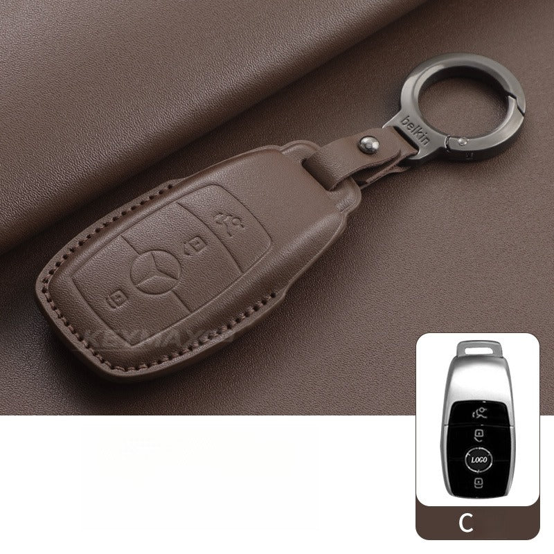 Mercedes-Benz E300L GLC GLE Leather Key Case(#mb405)