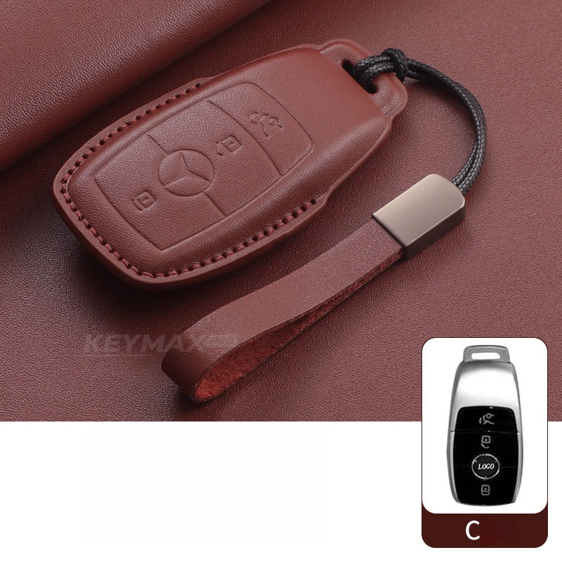 Mercedes-Benz E300L GLC GLE Leather Key Case(#mb405)