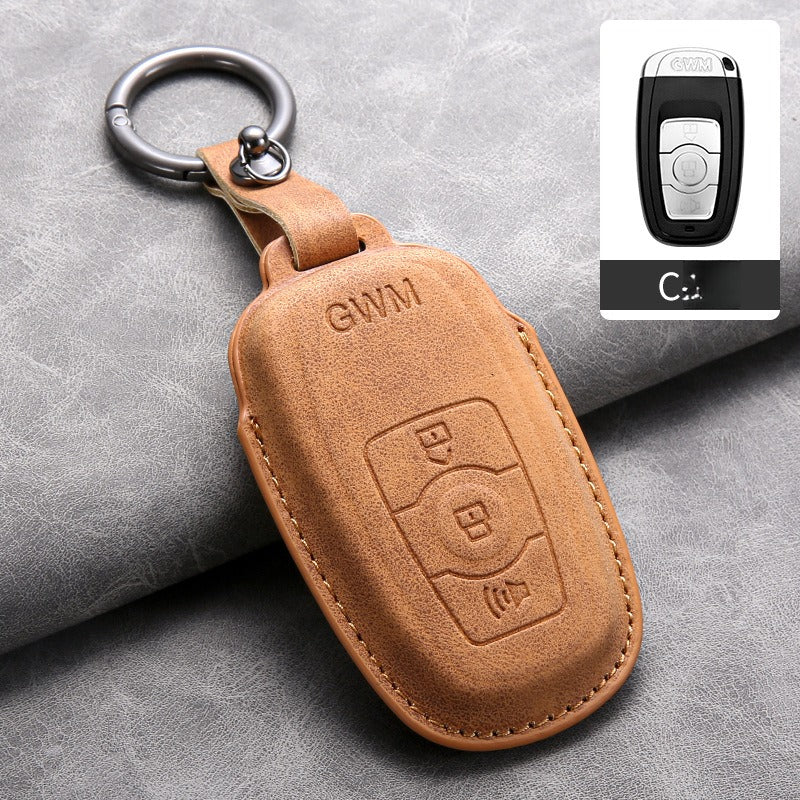 Haval Lambskin Leather Key Case（#HA429）
