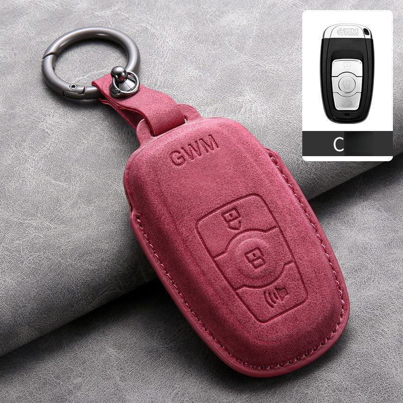 Haval Lambskin Leather Key Case（#HA429）