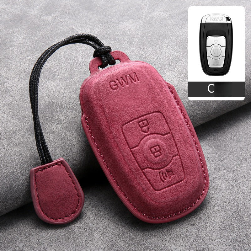 Haval Lambskin Leather Key Case（#HA429）