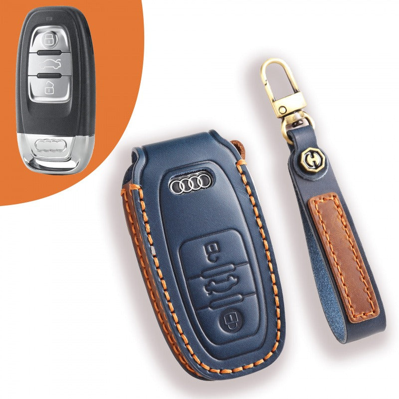 Audi A4L A5 Q7 Q5L A7 A8L Key Case(#AU268) - Blue