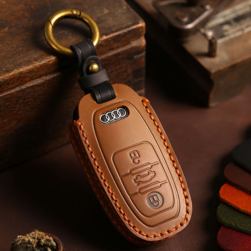 Audi A4L Q5L Q7 A4 A5 Leather Key Case(#AU282)