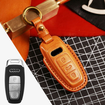 Audi A4L Q5L Q7 A6 3D Key Case(#AU264) - Type-A / Yellow
