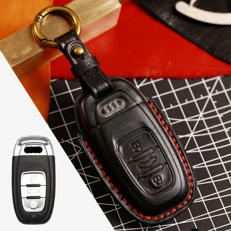 Audi A4L Q5L Q7 A6 3D Key Case(#AU264) - Type-B / Black