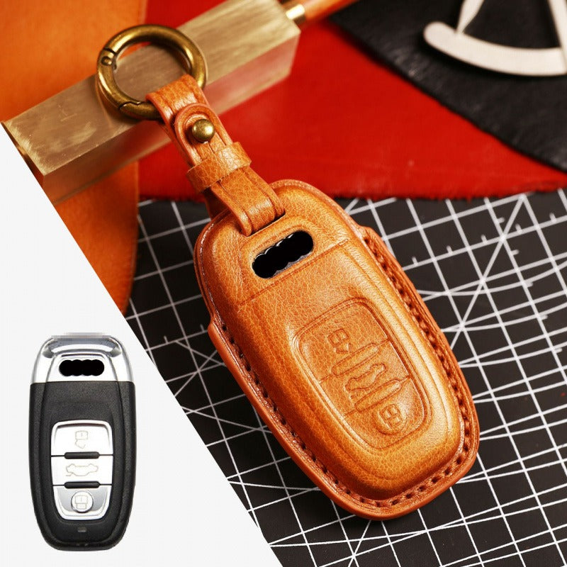 Audi A4L Q5L Q7 A6 3D Key Case(#AU264) - Type-B / Yellow