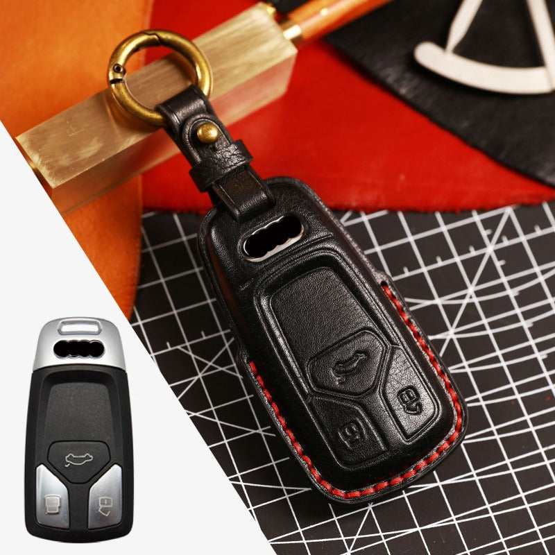 Audi A4L Q5L Q7 A6 3D Key Case(#AU264) - Type-C / Black