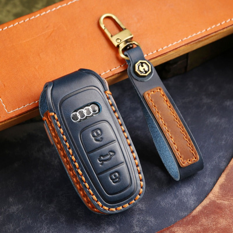 Audi A6L A7 A8 Q7 Q8 Leather Key Case(#AU269)