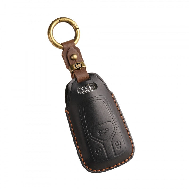 Audi A6L Q5 A8L Vintage Leather Key Case(#AU271)