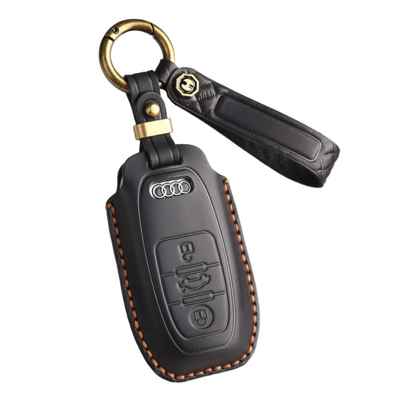Audi A6L Q7 Handmade Vintage Leather Key Case(#AU273)