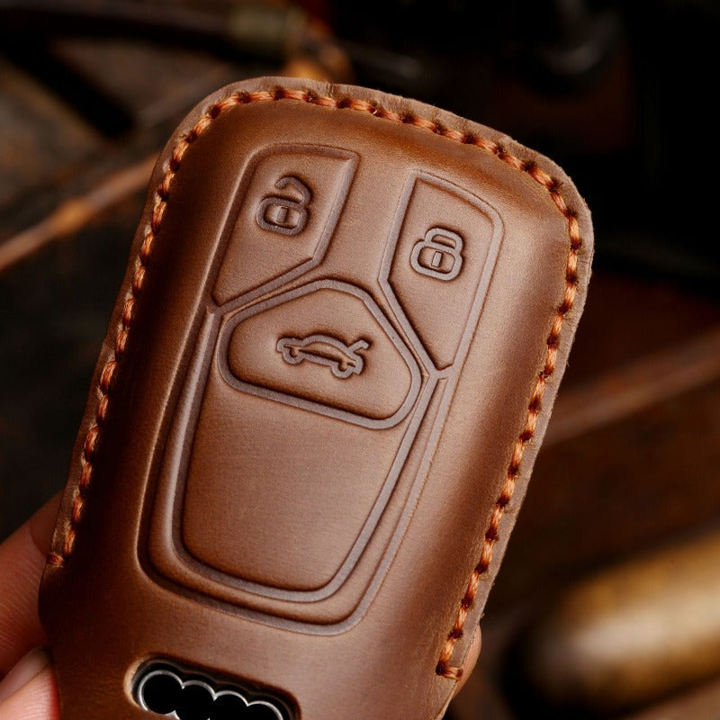 Audi Crazy Horse Leather Key Case(#AU266)