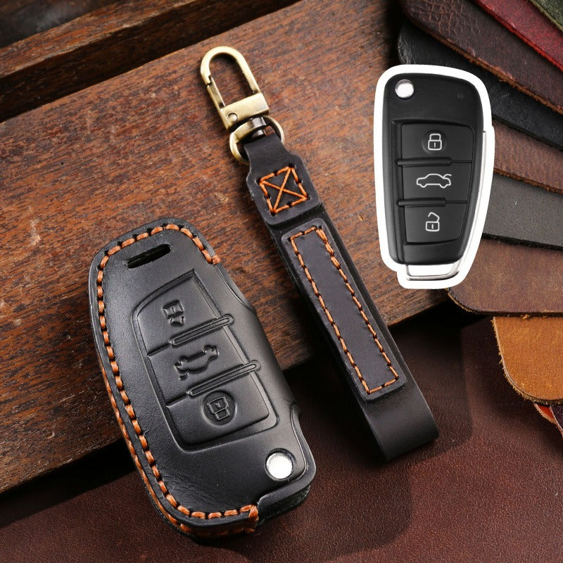 Audi Q3 Q5 Q7 A3 Folding Key Case(#AU267) - Black