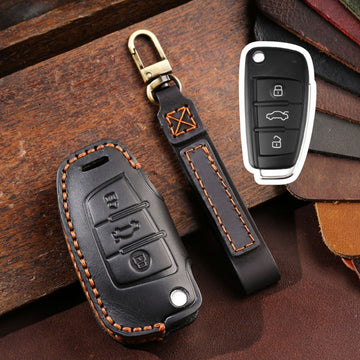 Audi Q3 Q5 Q7 A3 Folding Key Case(#AU267) - Black