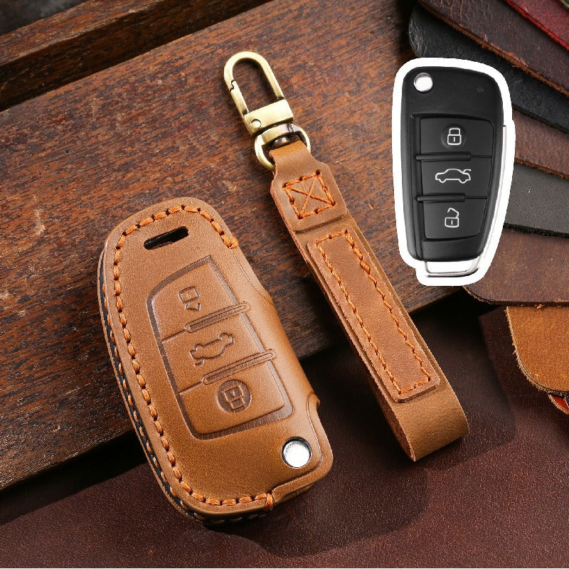Audi Q3 Q5 Q7 A3 Folding Key Case(#AU267) - Black
