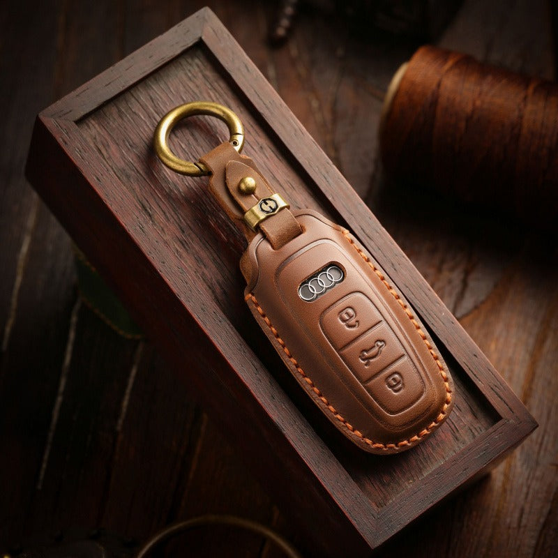 Audi Q5L A6L Handmade Leather Key Case（#AU262）
