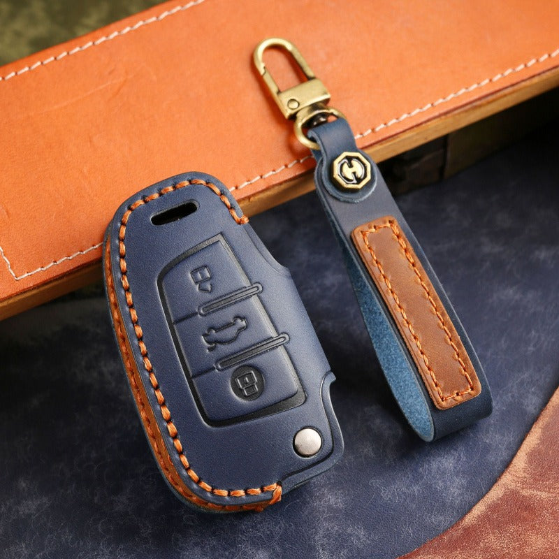 Audi Q7 Q3 Q2L A1 A3 Folding Leather Key Case(#AU275)