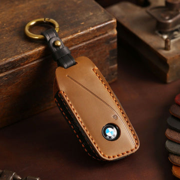 BMW X7 Genuine Leather Key Case(#BM242) - Brown