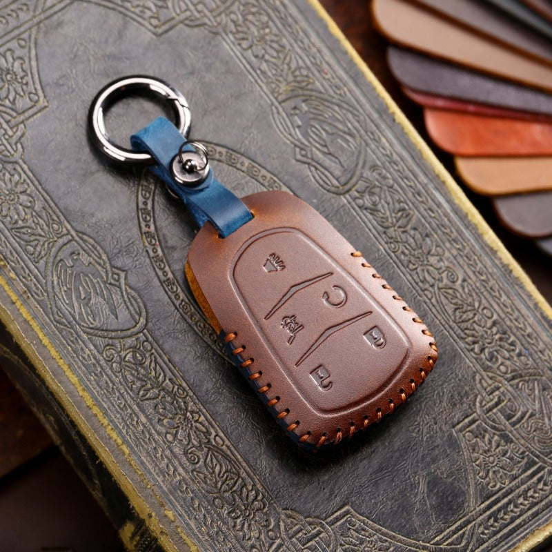 Cadillac Crazy Horse Leather Key Case ATS-L SRX CTS XT5 CT6(#CA186)