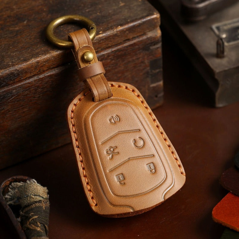 Cadillac CT4 XT4 Crazy Horse Leather Key Case(#CA190)