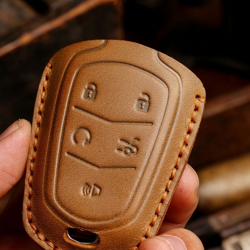 Cadillac CT4 XT4 Crazy Horse Leather Key Case(#CA190)