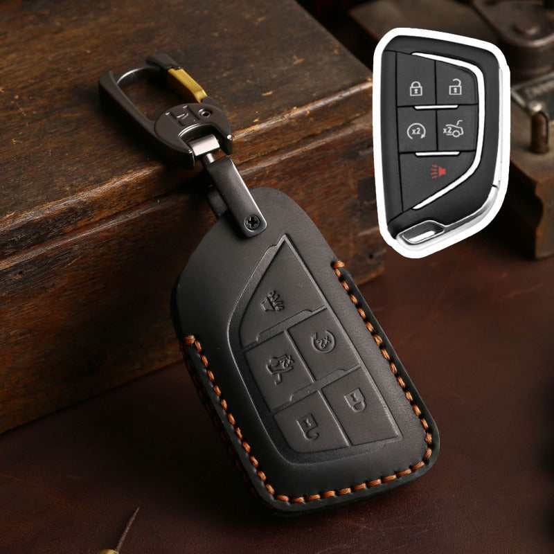 Cadillac CT5 CT4 Vintage Key Case(#CA315) - Key-5 / Black