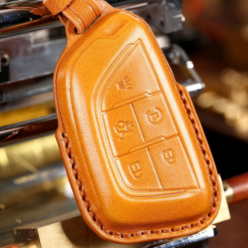 Cadillac CT5 CT4 XT5 XT4 ATSL XTS Leather Key Case(#CA188)