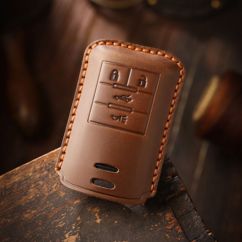 Cadillac CTS XTS Handmade Leather Key Case（#CA308)