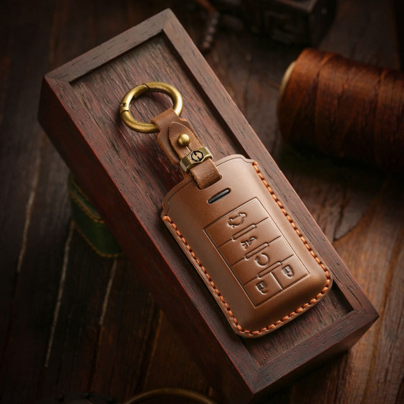 Cadillac CTS XTS Handmade Leather Key Case（#CA308)