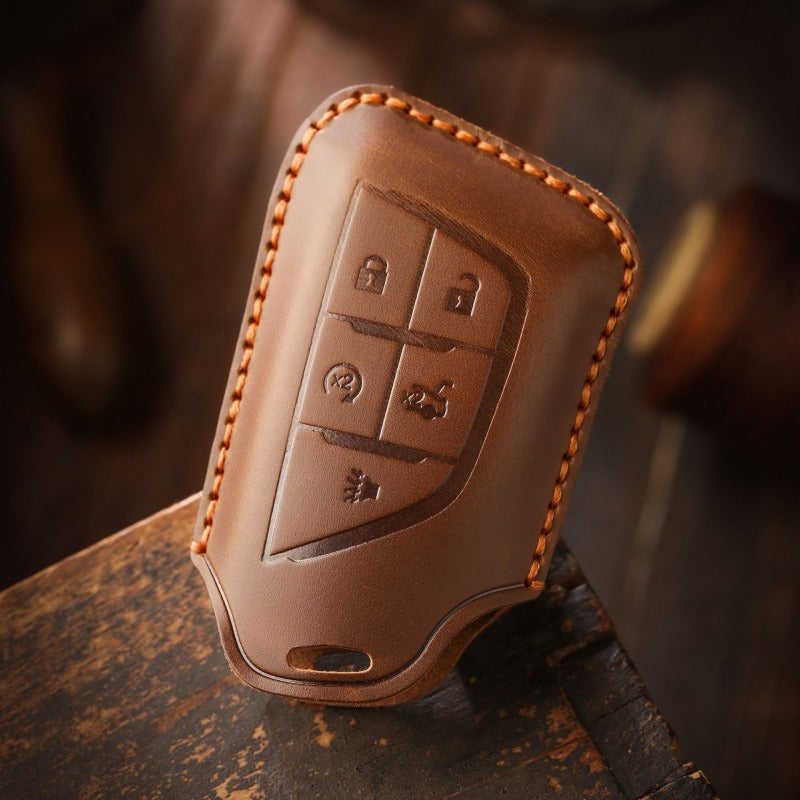 Cadillac Retro Leather Key Case(#CA189)