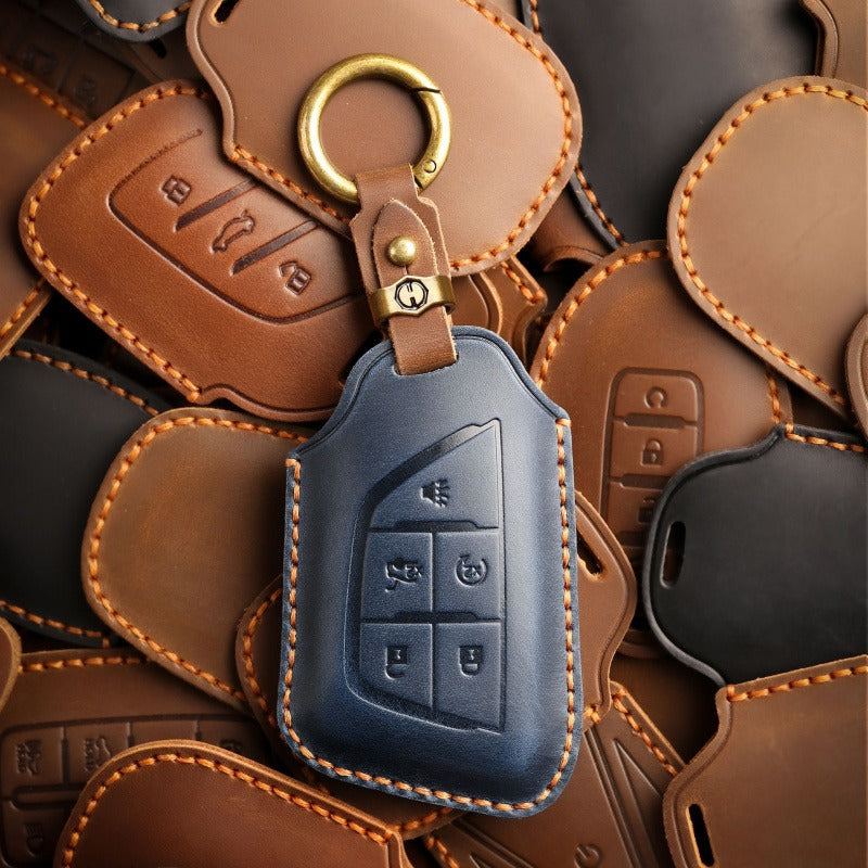 Cadillac Retro Leather Key Case(#CA189)