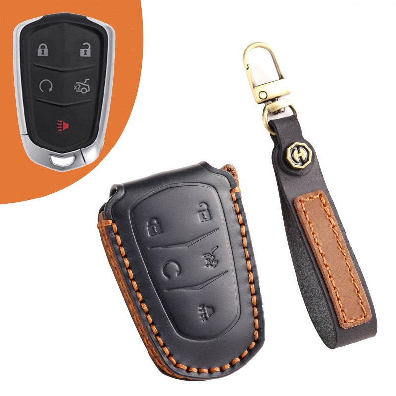 Cadillac XT4 XT5 XT6 Full Cover Key Case(#CA313) - Key-5 / Black