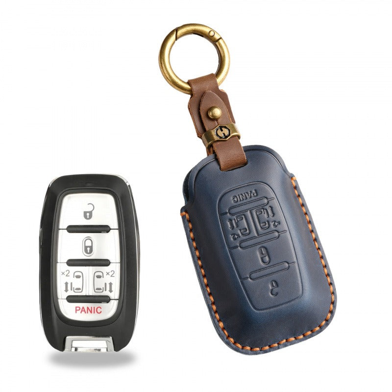 Cadillac XT5 XT4 XT6 Handmade Leather Key Case（#CA311） - Key-5 / Blue