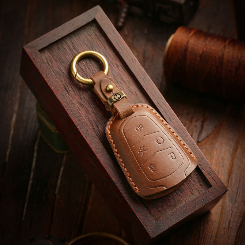 Cadillac XT5 XT4 XT6 Handmade Leather Key Case(#CA316)