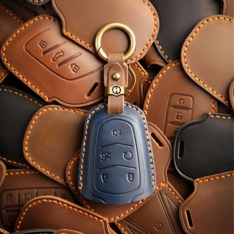 Cadillac XT5 XT4 XT6 Handmade Leather Key Case(#CA316)