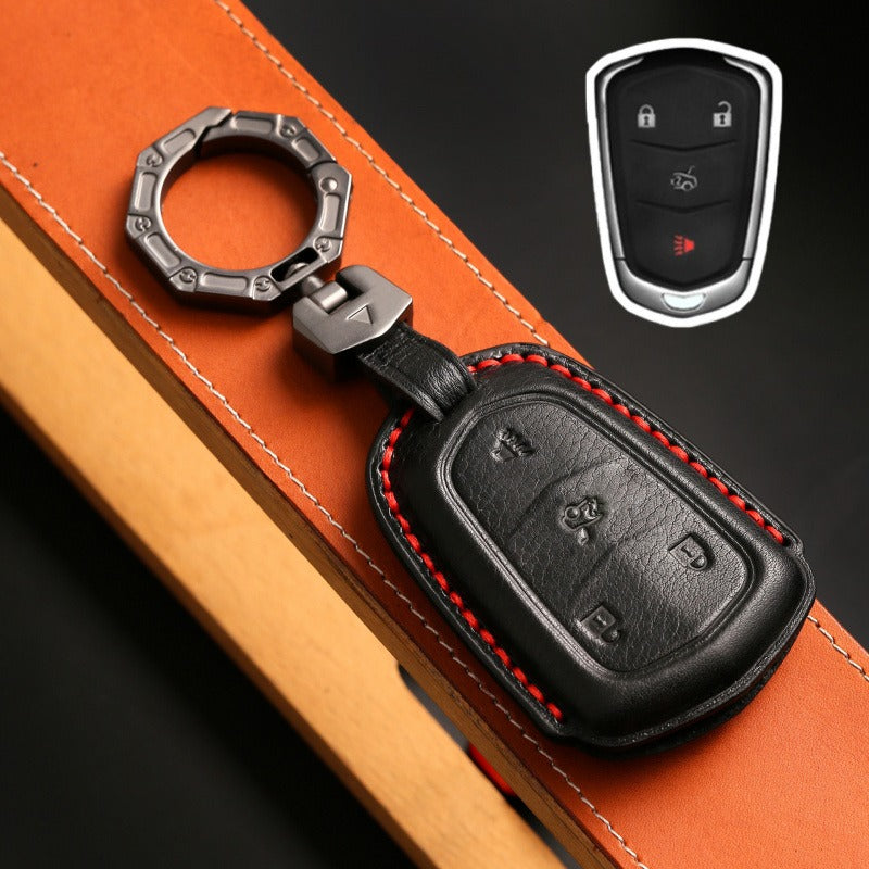 Cadillac XT5 XTS XT6 ATS-L Handmade Key Case(#CA309) - Key-4 / Yellow