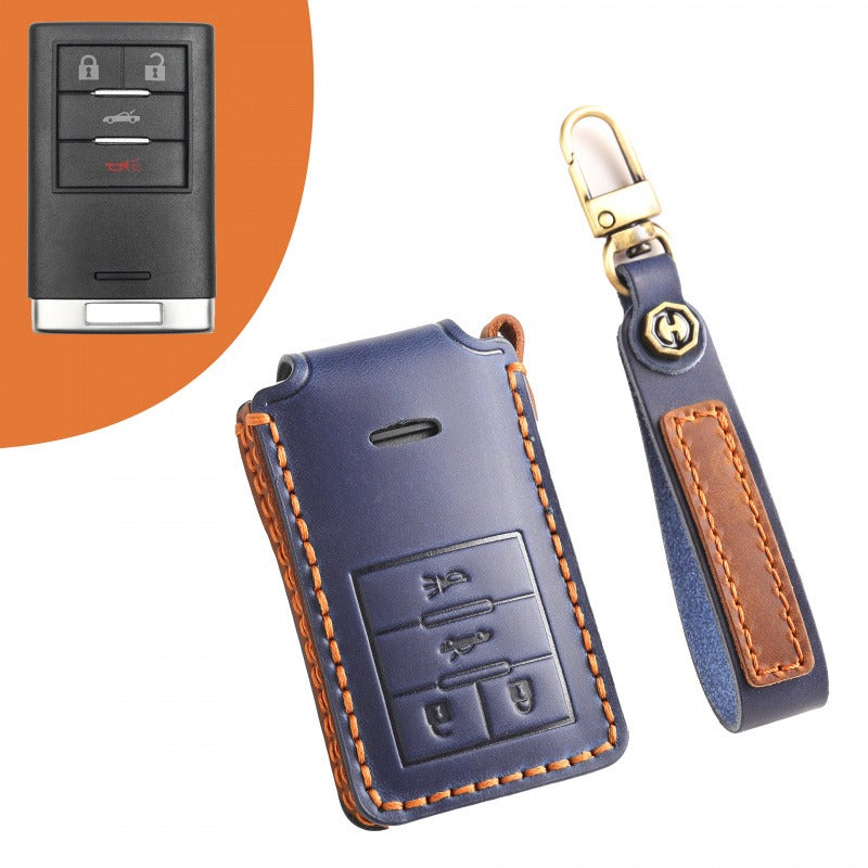 Cadillac XTS SRX Escalade ATS Key Case(#CA312) - Key-4 / Blue