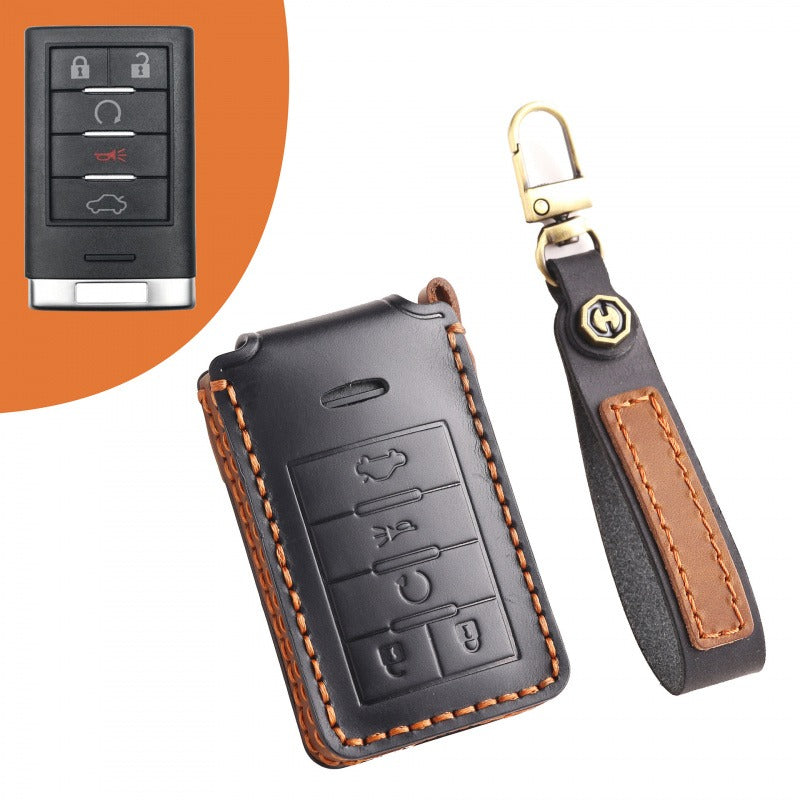 Cadillac XTS SRX Escalade ATS Key Case(#CA312) - Key-5 / Black
