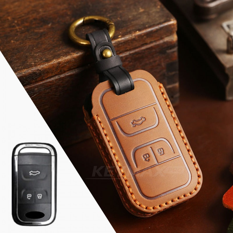 Chery EXEED Leather Key Case TXL LX Tiggo 3X Arrizo 5 Plus(#EX04) - Brown