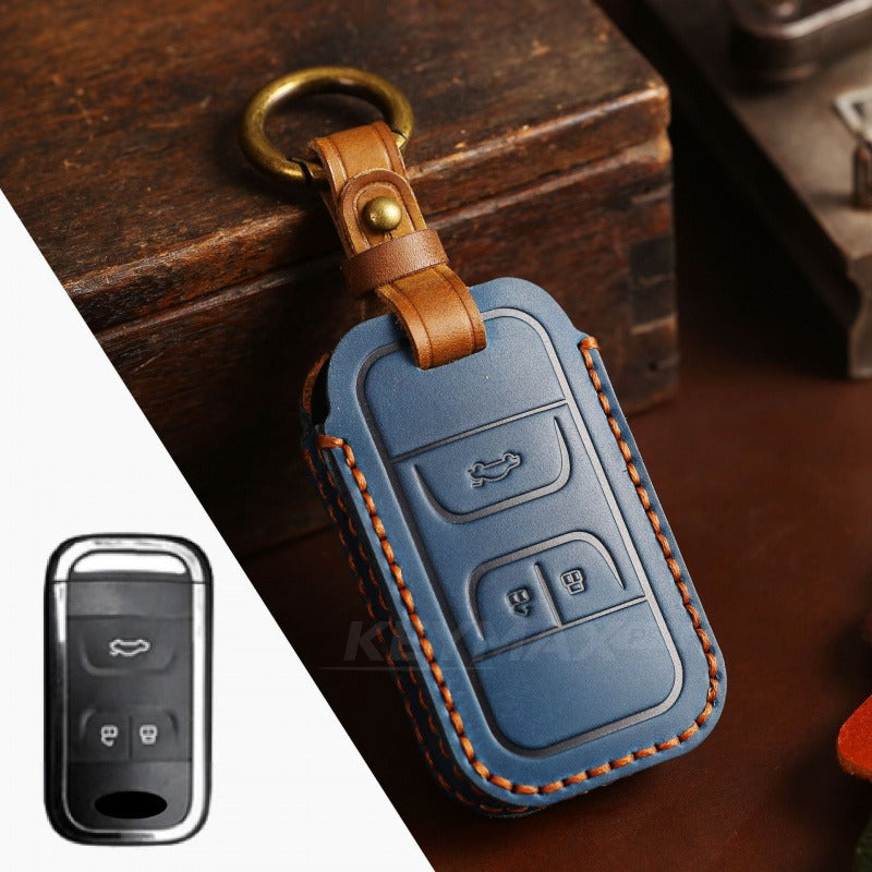 Chery EXEED Leather Key Case TXL LX Tiggo 3X Arrizo 5 Plus(#EX04) - Blue