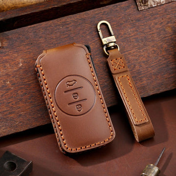 Chery Exeed Tiggo 7 Leather Key Case(#CY83) - Brown