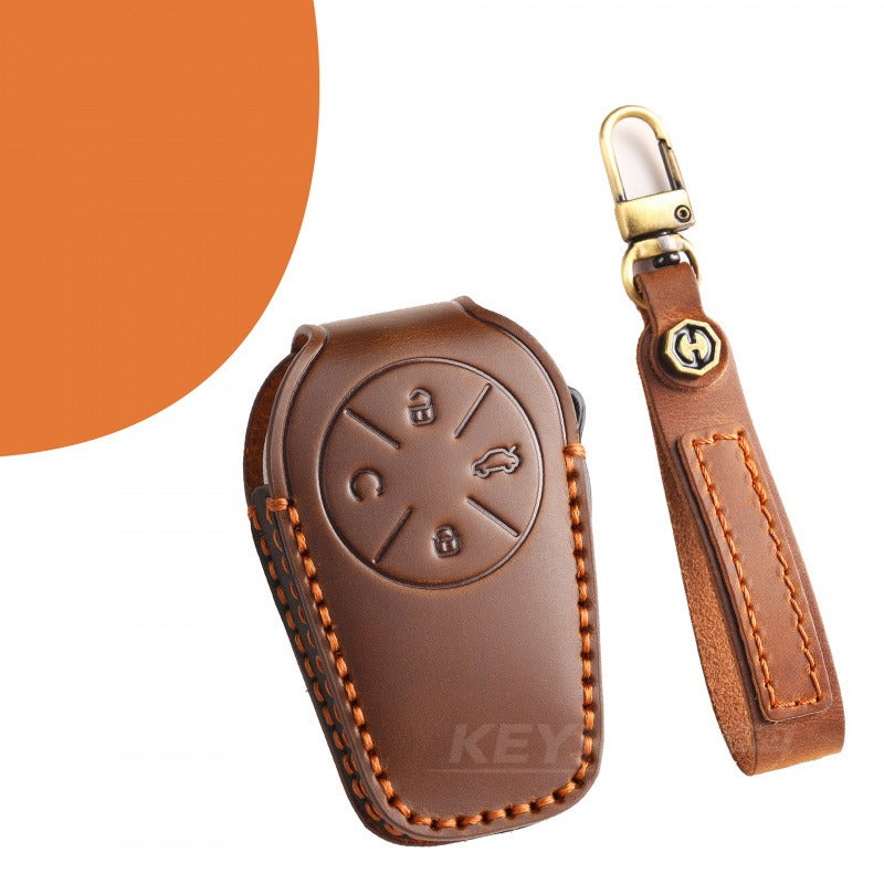 Chery EXEED VX TX Yaoguang Lingyun Leather Key Case(#EX21) - Brown