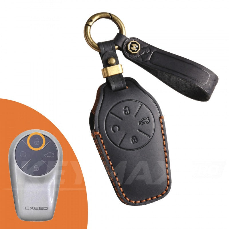 Chery EXEED Yaoguang CDM 2024 Leather Key Case VX LX (#EX19) - Black / Type